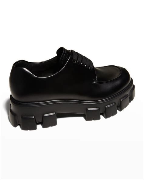 prada rubber derby shoes|prada monolith derby shoes.